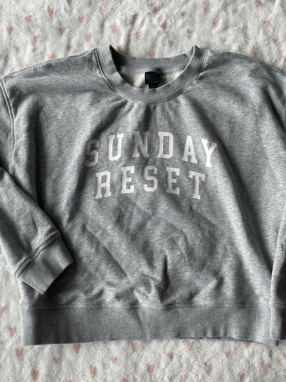 Grey “Sunday Reset” Crewneck Sweatshirt